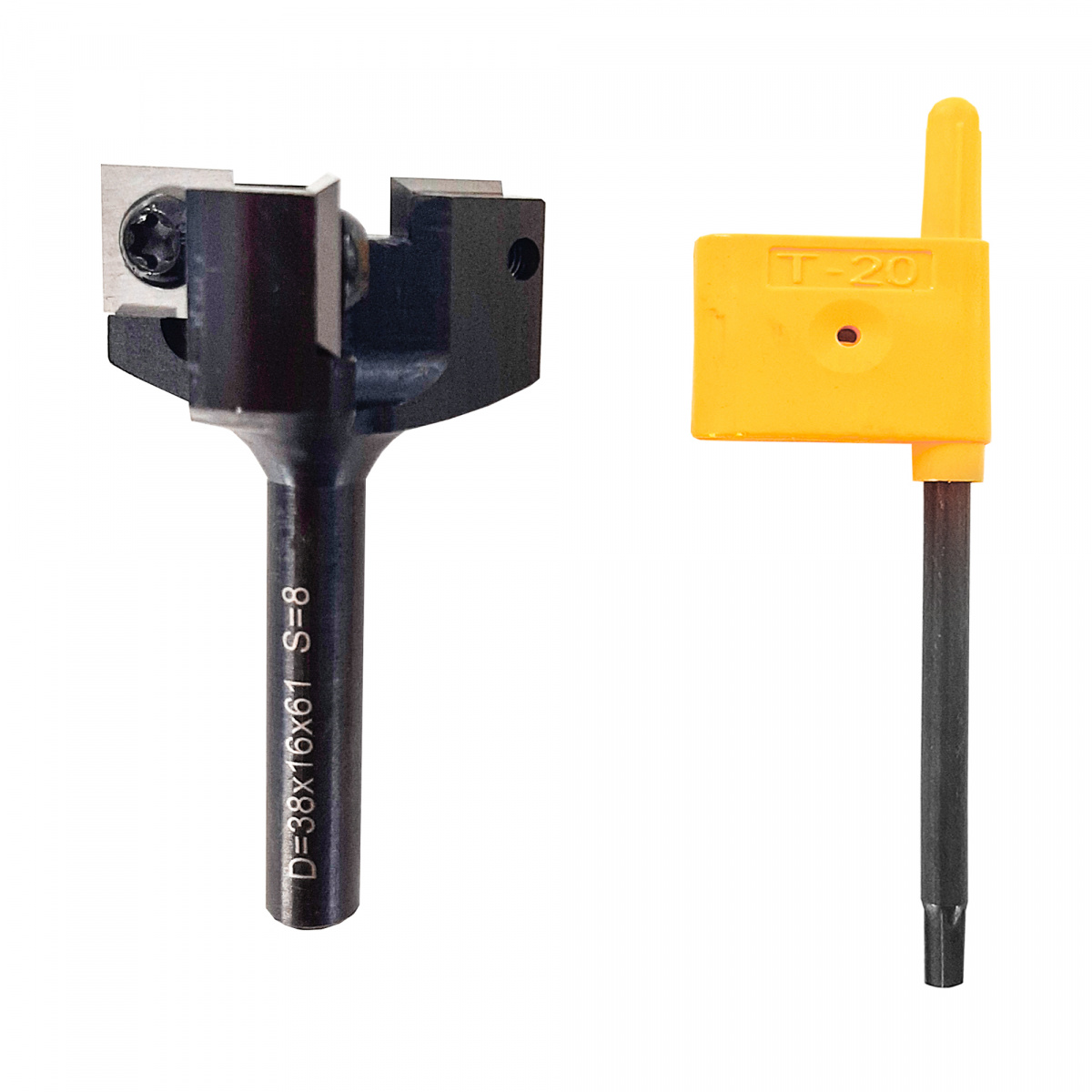 Фреза для выравнивания дна Z3 DELTA TOOLS со сменными ножами (12х12х1,5) D=38 I=16 L=61 S=8 OB000128