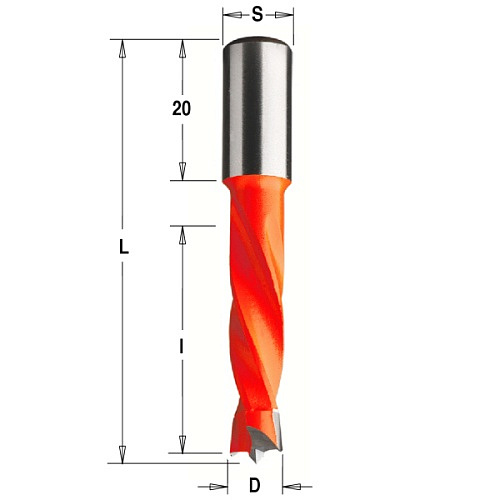 Сверло Delta-Tools присадочное глухое усиленное  4mm*10*70 mm Левое