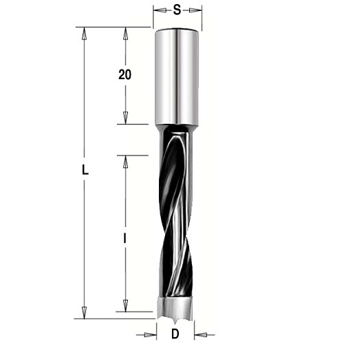 Сверло Delta-Tools присадочное глухое усиленное 5mm*10*57,5 mm Правое