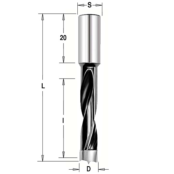 Сверло Delta-Tools присадочное глухое 4,5mm*10*57,5 mm Правое